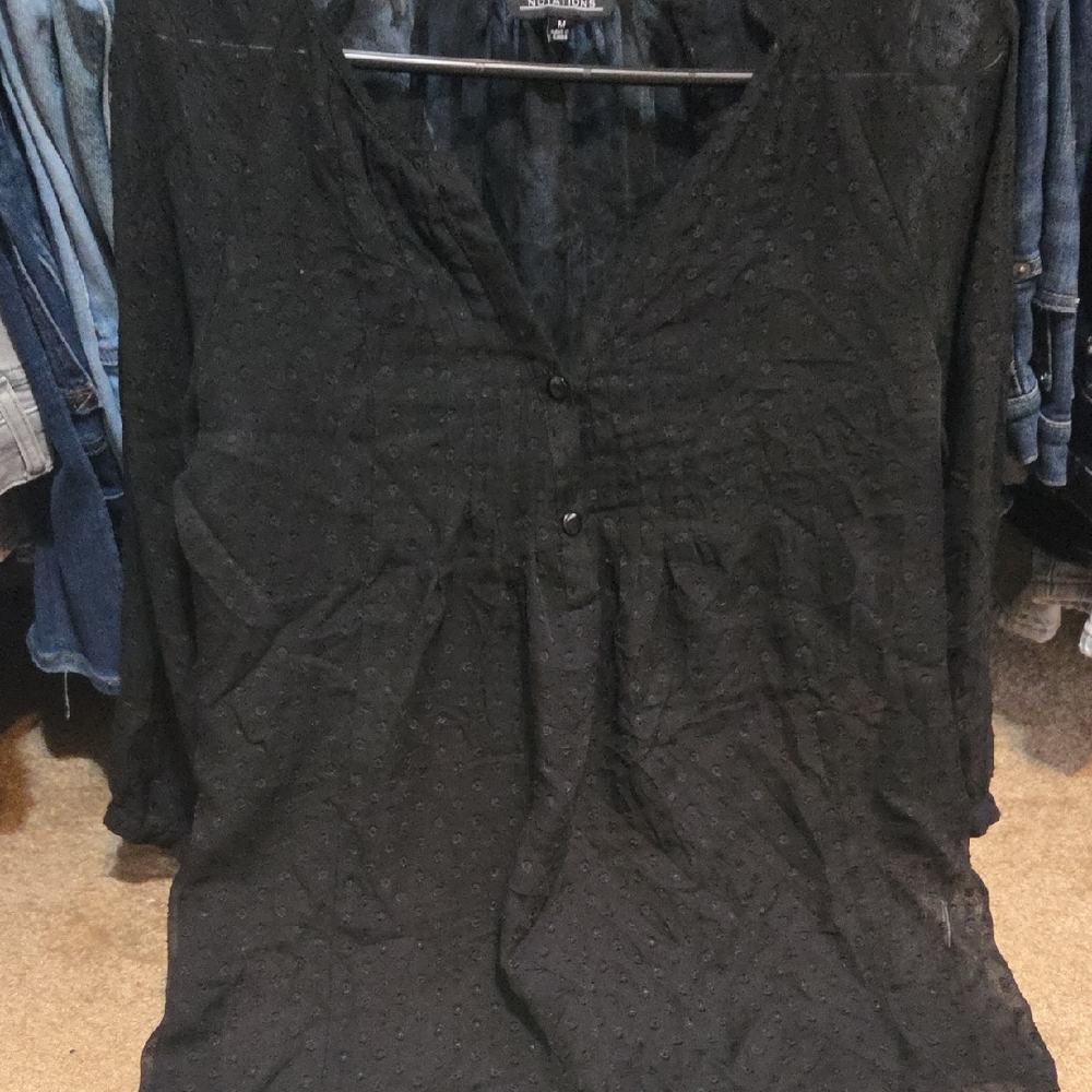 Notations Black Blouse